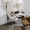 Writing Desk; Verster Built-in USB Port; Natural & Black Finish AL