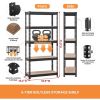 27.6"Wx12"Dx59"H 5 Shelves; Black