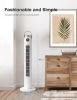 Tower Fan with Remote, G-Ocean 46 Inch Oscillating Fan, Bladeless Fans with 24H Timer, 3 Speeds, 3 Modes, LED Display, Cooling Standing Floor Fan for