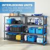 4-Tier 20"x48" Interlocking Plastic Storage Shelving Unit