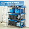 4-Tier 20"x48" Interlocking Plastic Storage Shelving Unit