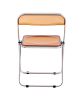 YELLOW Clear Transparent Folding Chair Chair Pc Plastic Living Room Seat