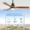 52 Inch Ceiling Fan Light With 6 Speed Remote Reversible Energy-saving DC Motor