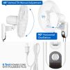 Simple Deluxe Adjustable Tilt, Quiet Operation Household Wall Mount Fans Oscillating, 2 Pack, White