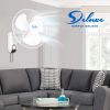 Simple Deluxe Adjustable Tilt, Quiet Operation Household Wall Mount Fans Oscillating, 2 Pack, White