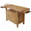 Wood Workbench - Wooden Workbench for Garage Workshop and Home