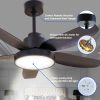 46 Inch Ceiling Fan with LED Lights(Black)