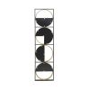 47.2" Eclectic Styling Metal Beaded Black Wall Mirror with Contemporary Design for Bedroom,Liveroom & Entryway