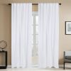 Newport Cotton Lining Window Curtains for Bedroom, Linen Curtains for Living Room, 108 Inches Long Curtains for Living Room, Soft White