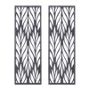 Grey Laser Cut Wood 2-piece Panel Wall Decor Set