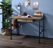 Endang Writing Desk; Weathered Oak & Black Finish YJ