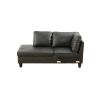 Black Faux Leather 3-Piece Couch Living Room Sofa Set A