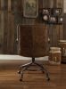 Harith Office Chair in Vintage Whiskey Top Grain Leather YJ