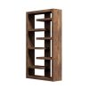 Bridgevine Home Sausalito 72 inch high 6-shelf Bookcase, No Assembly Required, Whiskey Finish