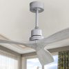 Indoor 52inch Ceiling Fan with Remote Control Solid Wood Fan Blade Reversible Dc Motor For Bedroom