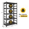 Storage Shelves 5 Tier Heavy Duty Metal Shelving Unit Adjustable Shelving Units and Storage Rack Kitchen Garage Shelf H72 * W47.2 * D23.6