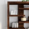 Bridgevine Home Sausalito 72 inch high 6-shelf Bookcase, No Assembly Required, Whiskey Finish