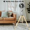 Simple Deluxe Tripod Pedestal Fan, 3 Speed Adjustment, Multiple Wide Angle Standing Fan, Suitable for Bedroom, Living Room and Office, Silver-10 Inch,