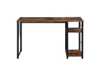 Vadna Writing Desk; Weathered Oak & Black Finish