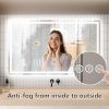 LED Bathroom Mirror, 36x60 inch Bathroom Vanity Mirrors with Lights, Mirrors for Wall with Smart Touch Button, Anti-Fog, Memory Function, Stepless Dim