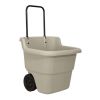 15 Gallon Resin Rolling Lawn and Utility Cart with Retractable Handle