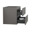 Alice-30W-102,Wall mount cabinet WITHOUT basin,Gray color,With two drawers