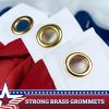 American USA Pleated Fan Flag 3x6 Feet American USA Bunting Decoration Flags Embroidered Patriotic Stars & Sewn Stripes Canvas Header Brass Grommets