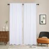 Newport Blackout Curtains for Bedroom, Linen Curtains for Living Room, Window Curtains, Room Darkening Curtains 96 Inches Long, White