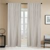 Newport Blackout Curtains for Bedroom, Linen Curtains for Living Room, Window Curtains, Room Darkening Curtains 108 Inches Long, Greige