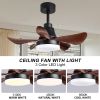 28 lnch Ceiling Fan with Lights Remote Control, Small Ceiling Fan Flush Mount, 5 Reversible Blades, Low Profile Ceiling Fan Light with 6 Speeds 3 Colo