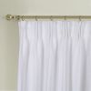 Newport Cotton Lining Window Curtains for Bedroom, Linen Curtains for Living Room, 84 Inches Long Curtains for Living Room, White