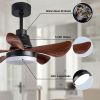 28 lnch Ceiling Fan with Lights Remote Control, Small Ceiling Fan Flush Mount, 5 Reversible Blades, Low Profile Ceiling Fan Light with 6 Speeds 3 Colo