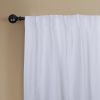 Newport Unlined Window Curtains for Bedroom, Linen Curtains for Living Room, 96 Inches Long Curtains for Living Room, White