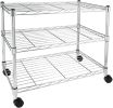 Heavy Duty 3-Shelf Shelving Unit;  24" D x 14"W x 20" H;  3 Tier;  Silver