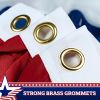 2 Pack USA Pleated Fan Flag 3x6 Feet American USA Bunting Decoration Flags PRINTED Patriotic Stars & Stripes with Canvas Header and Brass Grommets