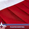 American USA Pleated Fan Flag 3x6 Feet American USA Bunting Decoration Flags Embroidered Patriotic Stars & Sewn Stripes Canvas Header Brass Grommets