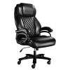 Big and Tall Office Chair, 500lbs High Back Large Executive Chair with Electric Airbag Heating High Back Computer Chair with Wide Seat, Black Ergonomi