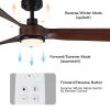 52 in. Integrated LED Indoor Brown Wood Ceiling Fan with Light Kit and Remote Control