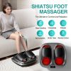 Shiatsu Foot Massager with Heat and Deep Kneading Therapy, Air Compression, Vibration for Pain Relief and Circulation, Open-Toe Style,Home or Office U