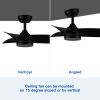 28 In Intergrated LED Ceiling Fan Lighting with White ABS Blade