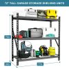 Garage Shelving Heavy Duty 72"H*77"W Garage Storage Shelves 6000LBS Heavy Duty Shelving Adjustable 3 Tier Metal Shelving for Garage Storage Shelving I