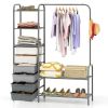 Free Standing Closet Organizer with Removable Drawers and Shelves