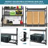 Garage Shelving Heavy Duty 72"H*77"W Garage Storage Shelves 6000LBS Heavy Duty Shelving Adjustable 3 Tier Metal Shelving for Garage Storage Shelving I