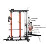 Power cage with LAT PullDown and Weight Storage Rack Optional Weight Bench, 1400 lb Capacity Power Rack for Home and Garage Gyms, Multiple Accessory S