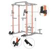 Power cage with LAT PullDown and Weight Storage Rack Optional Weight Bench, 1400 lb Capacity Power Rack for Home and Garage Gyms, Multiple Accessory S