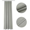 2 pcs W54*L84in Outdoor Patio Curtain/Gray