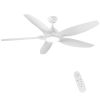 Modern 60 In Intergrated LED Ceiling Fan Lighting with White ABS Blade