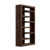 Bridgevine Home Sausalito 72 inch high 6-shelf Bookcase, No Assembly Required, Whiskey Finish