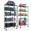 5 Tier Shelf Wire Shelving Unit, NSF Heavy Duty Wire Shelf Metal Large Storage Shelves Height Adjustable Utility for Garage Kitchen Office Commercial