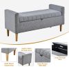 48'' Storage Ottoman Bench, Bench with Storage, for Entryway, Bedroom, Living Room